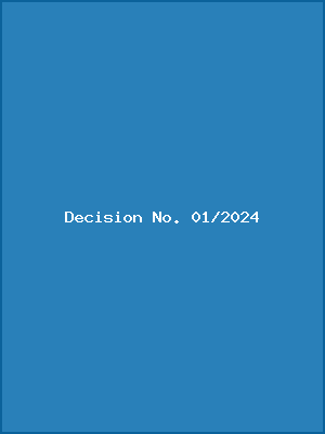 Decision No. 01/2024