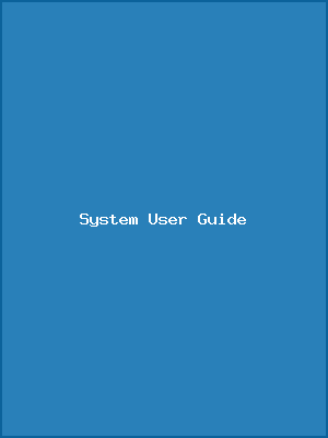 System User Guide