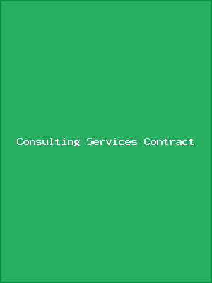 Consulting Services Contract