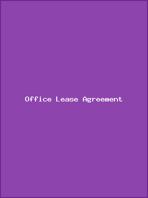 Office Lease Agreement
